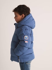 Plavo - Superdry Sportski Puffer kaput - Slika 1 od 15