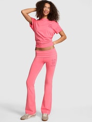 Victoria's Secret PINK Vivid Pink Foldover Leggings - Image 1 of 2