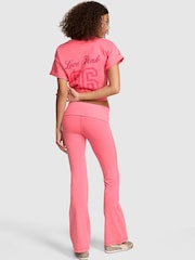 Victoria's Secret PINK Vivid Pink Foldover Leggings - Image 2 of 2