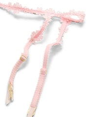 Victoria's Secret Angel Pink Blossom Embroidery Garter Belt - Image 3 of 3