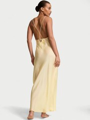 Victoria's Secret Sunny Honey Yellow Sheer Satin Long Slip Dress - Image 2 of 2