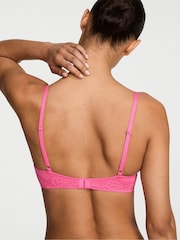 Victoria's Secret Pink Radiance Lightly Lined Non Wired Cotton Lace Trim Bra - Image 3 of 3
