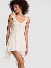 Victoria's Secret Pink Winter White Handkerchief Hem Dress - Image 2 of 3