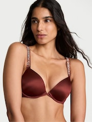 Victoria's Secret Dark Chili Brown Push Up Shine Strap Bra - Image 2 of 4