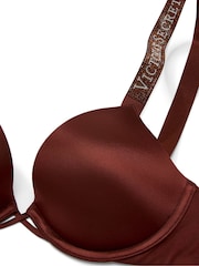 Victoria's Secret Dark Chili Brown Push Up Shine Strap Bra - Image 4 of 4