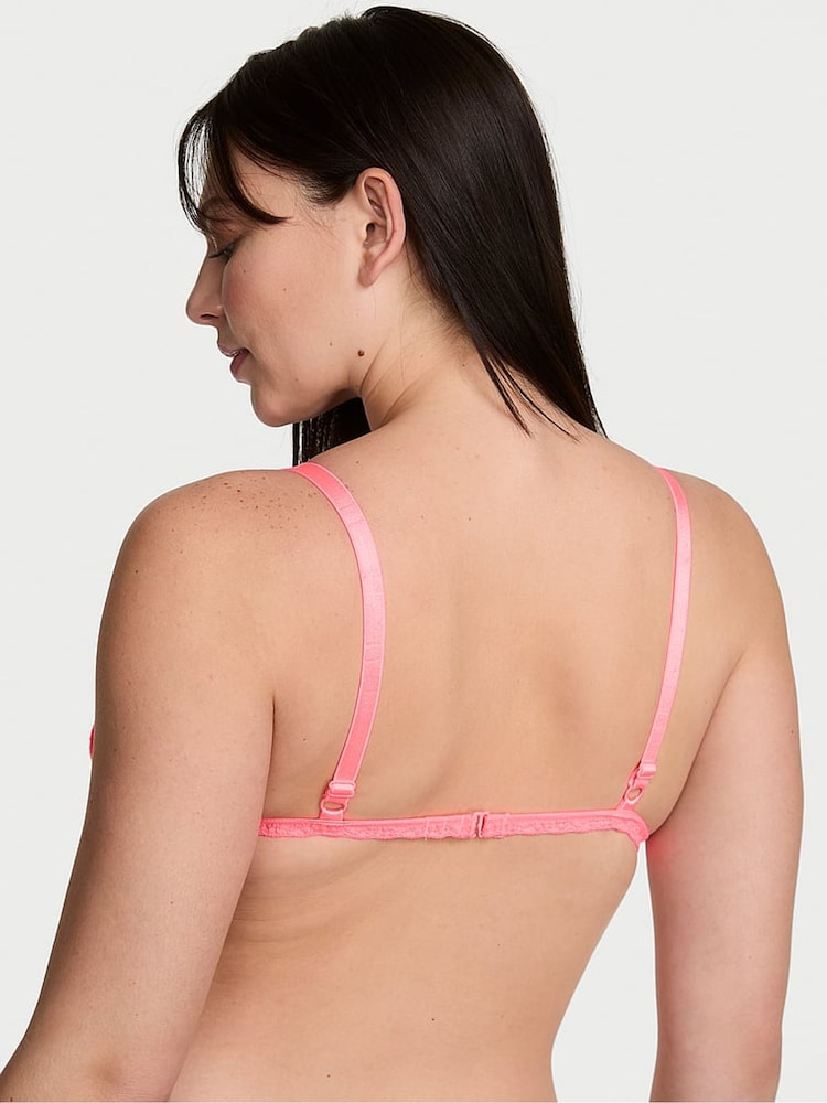 Victoria's Secret Pink Highlighter Lace Triangle Bralette - Image 2 of 2 Victoria's Secret Pink Highlighter Lace Triangle Bralette - Image 2 of 2