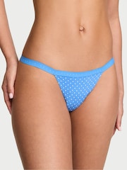 Victoria's Secret Blue Jasper Polka Dot G String Knickers - Image 1 of 2
