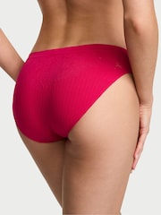 Victoria's Secret Vibrant Fuchsia Pink Bikini Floral Ribbed Knickers - Image 2 of 2