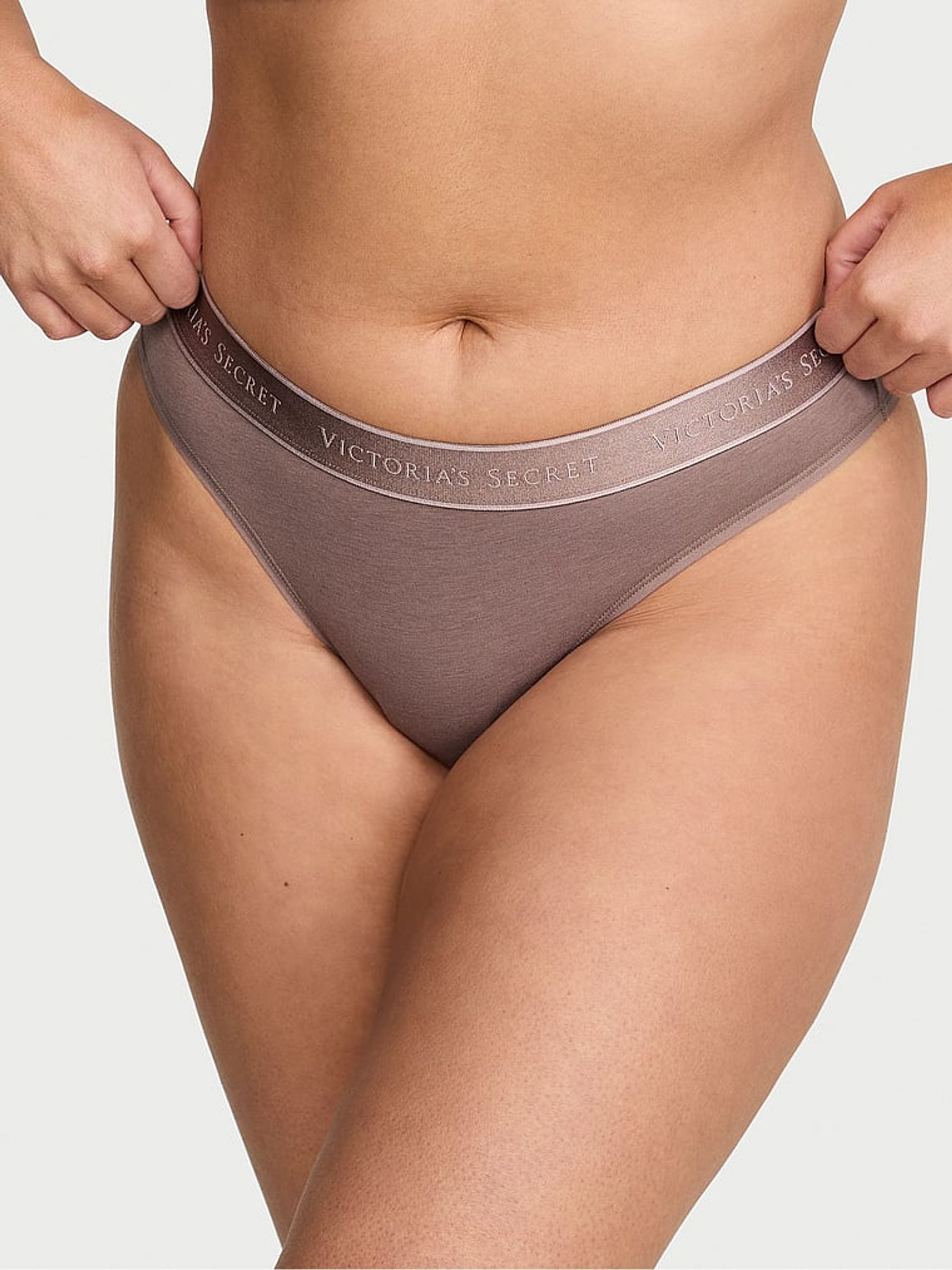 Victoria's Secret Iced Coffee Thong Logo Knickers
