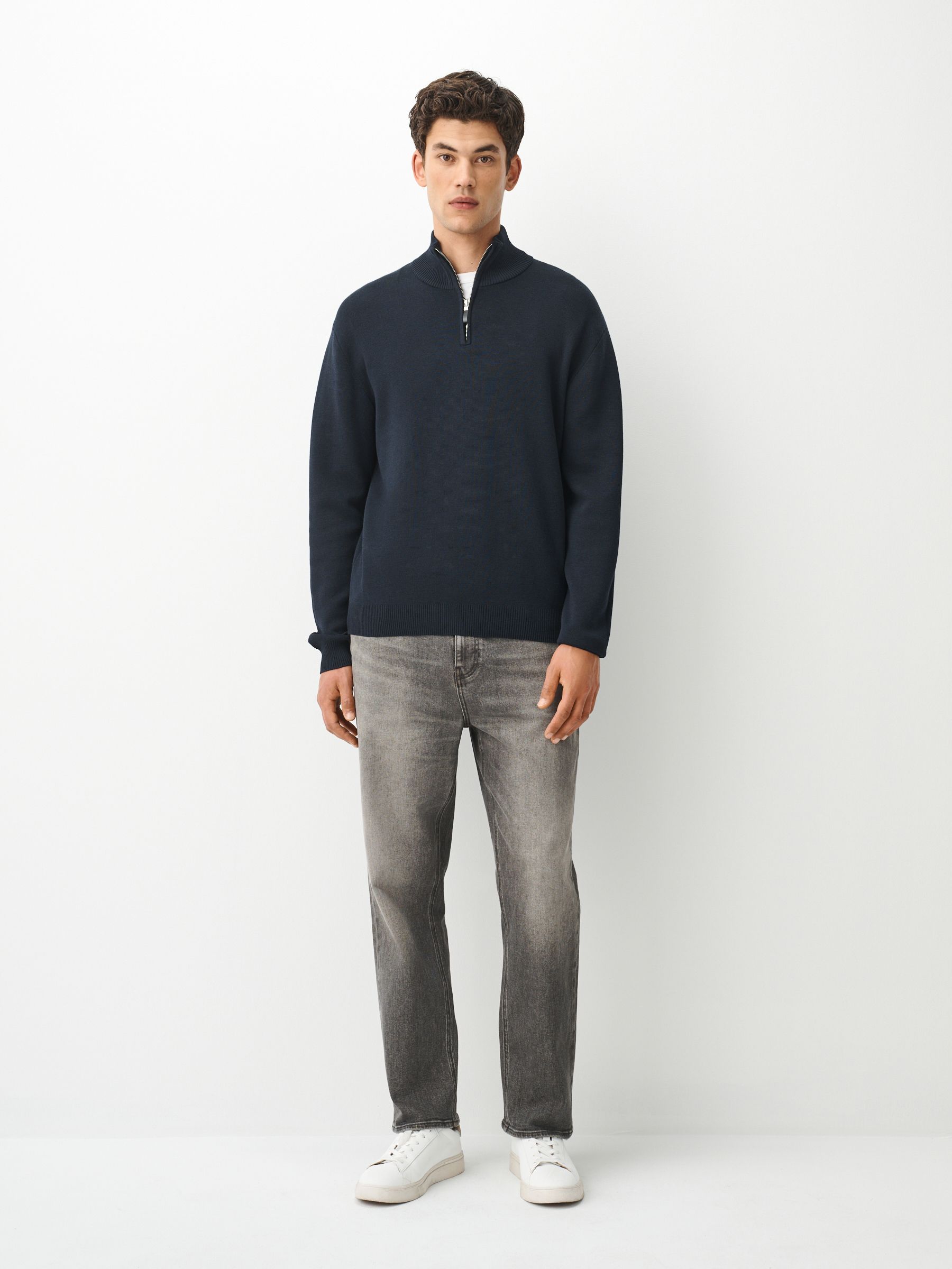 Buy Navy Blue Quarter Zip Jumper from Next Ukraine