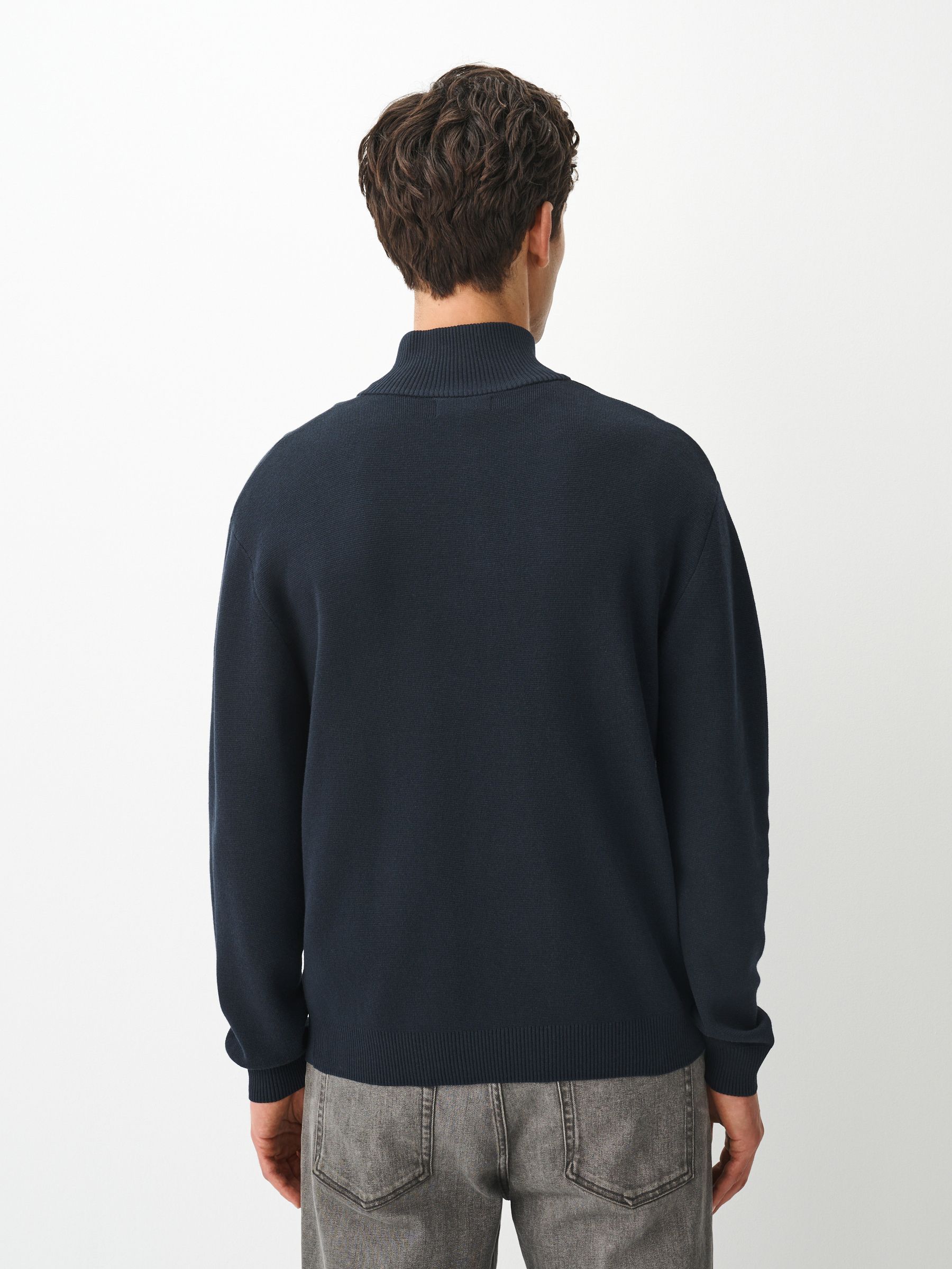 Buy Navy Blue Quarter Zip Jumper from Next Ukraine