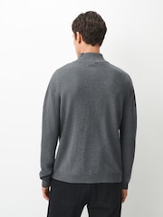Charcoal Grey Quarter Zip Jumper - Image 4 of 5