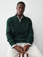 Green Quarter Zip Jumper - Image 1 of 6