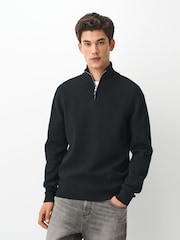 Black Quarter Zip Jumper - Image 4 of 6