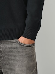 Black Quarter Zip Jumper - Image 6 of 6
