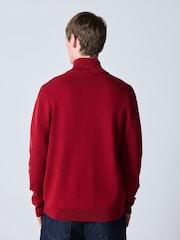 Burgundy Red Logo Quarter Zip Jumper - Image 3 of 5