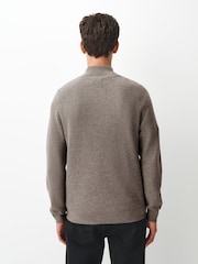 Dark Stone Quarter Zip Jumper - Image 5 of 6