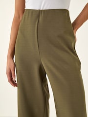 Roman Green Petite Wide Leg Stretch Trousers - Image 5 of 5