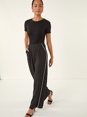 Roman Black Petite Side Seam Stretch Trousers - Image 2 of 5