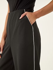 Roman Black Petite Side Seam Stretch Trousers - Image 5 of 5