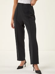 Roman Black Petite Pocket Detail Stretch Trousers - Image 4 of 5