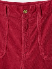 Oliver Bonas Red Corduroy Cropped Wide Leg Trousers - Image 5 of 7