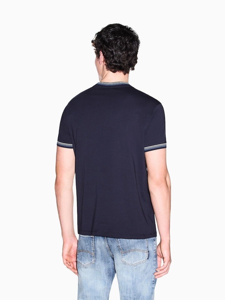 Armani Exchange Blue Regular Fit T-Shirt - Image 2 of 5