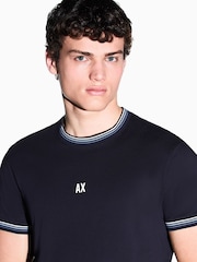 Armani Exchange Blue Regular Fit T-Shirt - Image 3 of 5
