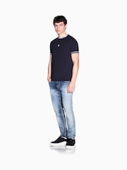 Armani Exchange Blue Regular Fit T-Shirt - Image 4 of 5
