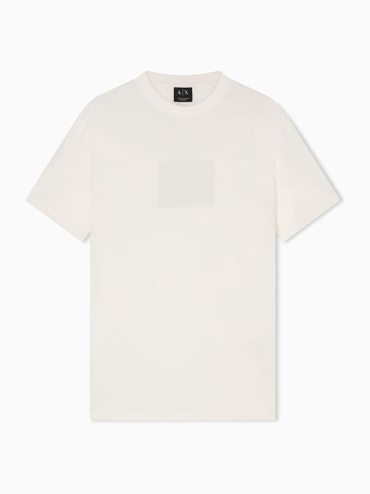 Armani Exchange White Regular Fit Logo T-Shirt - Image 6 of 6