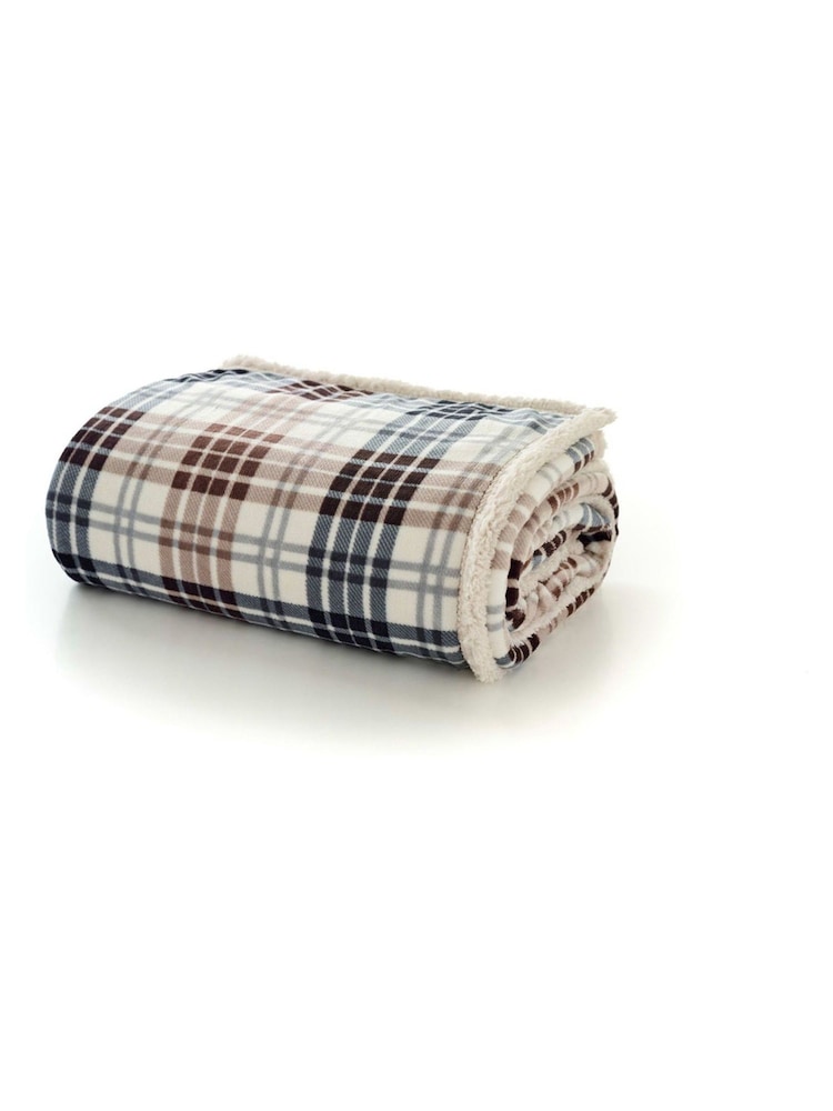 Deyongs Balwin Tartan Printed Sherpa Reverse Throw - Image 2 of 2 Deyongs Balwin Tartan Printed Sherpa Reverse Throw - Image 2 of 2