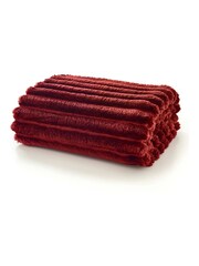 Deyongs Merlot Alnwick Plush Throw - Image 2 of 2