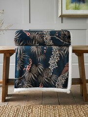 Deyongs Peacocks Printed Sherpa Reverse Throw - Image 1 of 3
