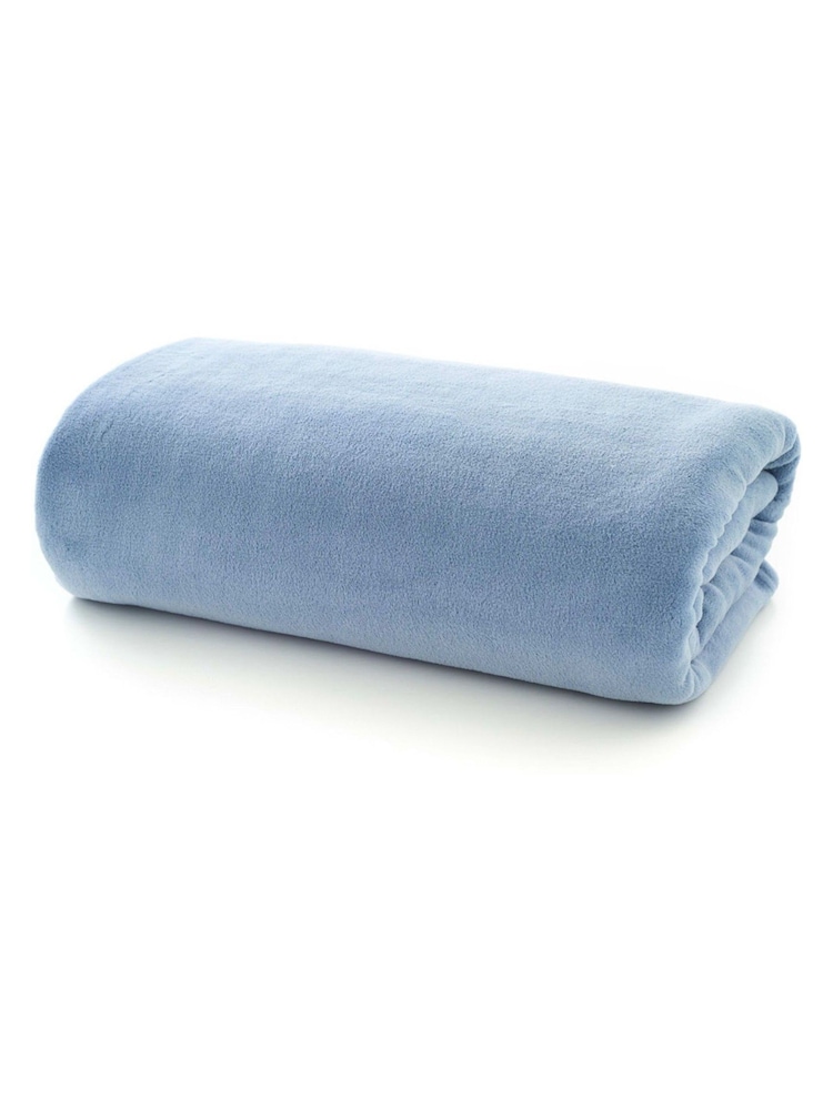 Deyongs Dusty Blue The Big One Fleece Throw - Image 1 of 1 Deyongs Dusty Blue The Big One Fleece Throw - Image 1 of 1