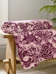 Deyongs Pink Winter Forest Fleece Throw - Image 1 of 2
