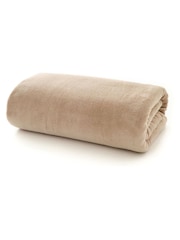 Deyongs Taupe The Big One Fleece Throw - Image 2 of 2