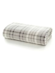 Deyongs Grey Snuggle Check Fleece Throw - Image 2 of 2