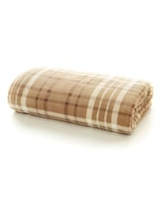 Deyongs Umber Snuggle Check Fleece Throw - Image 2 of 2