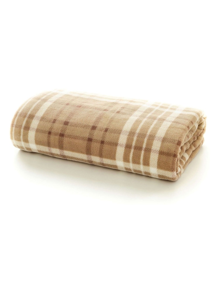 Deyongs Umber Snuggle Check Fleece Throw - Image 2 of 2 Deyongs Umber Snuggle Check Fleece Throw - Image 2 of 2