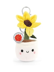 Keel Toys Sunflower 12cm Flower & Plant Soft Toy Bag Charm - Image 2 of 2