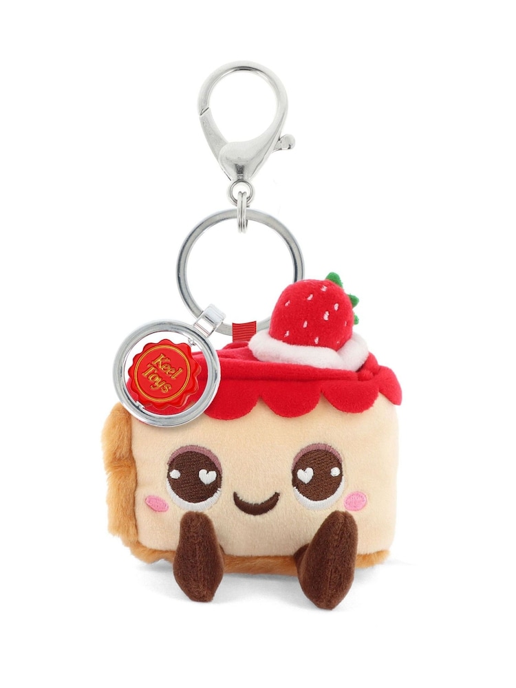 Keel Toys Strawberry Cake 12cm Bakery Soft Toy Bag Charm - Image 2 of 2