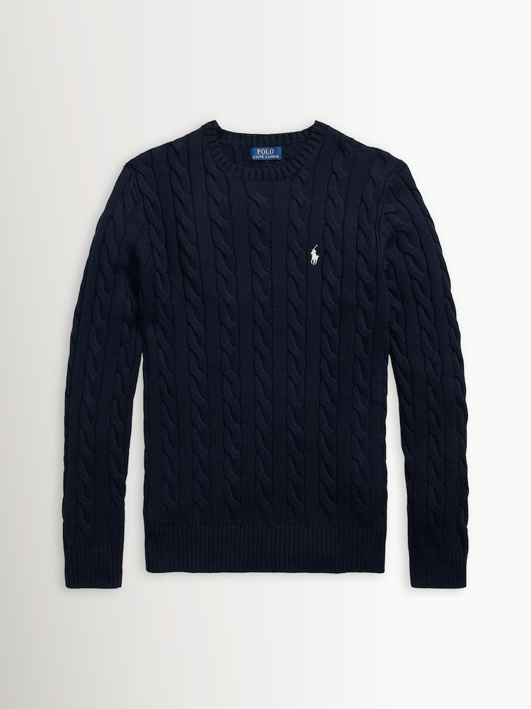 Polo Ralph Lauren Blue Cable Knit Jumper - Image 1 of 1