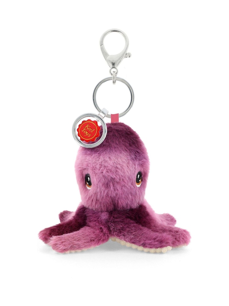 Keel Toys Octopus 12cm Animal Plush Bag Charm - Image 1 of 1 Keel Toys Octopus 12cm Animal Plush Bag Charm - Image 1 of 1