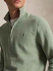 Polo Ralph Lauren Green Sweater-Half Zip Jumper - Image 3 of 3