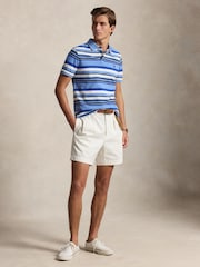Polo Ralph Lauren Blue Striped Mesh Polo Shirt - Image 1 of 4
