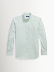 Polo Ralph Lauren Green Long Sleeve Stripe Poplin Shirt - Image 1 of 2