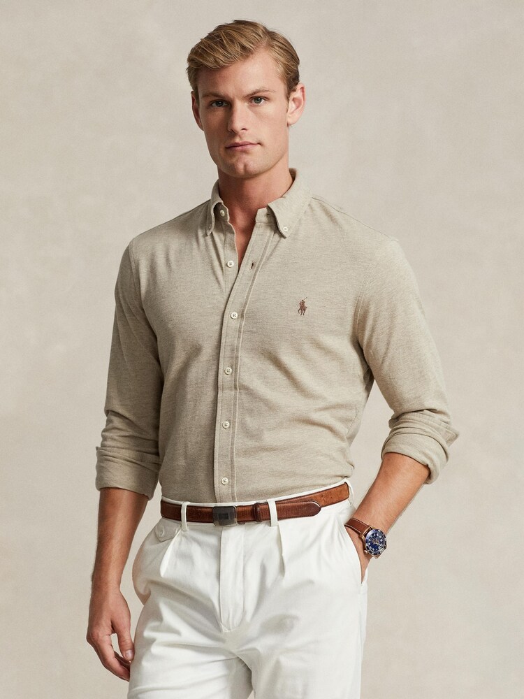 Polo Ralph Lauren Natural Featherweight Mesh Shirt - Image 1 of 7