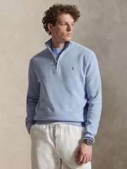 Polo Ralph Lauren Blue Half Zip Sweater - Image 1 of 5