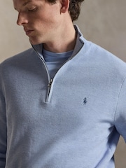 Polo Ralph Lauren Blue Half Zip Sweater - Image 4 of 5