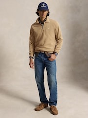 Polo Ralph Lauren Natural Long Sleeve Zip Polo Sweatshirt - Image 3 of 4